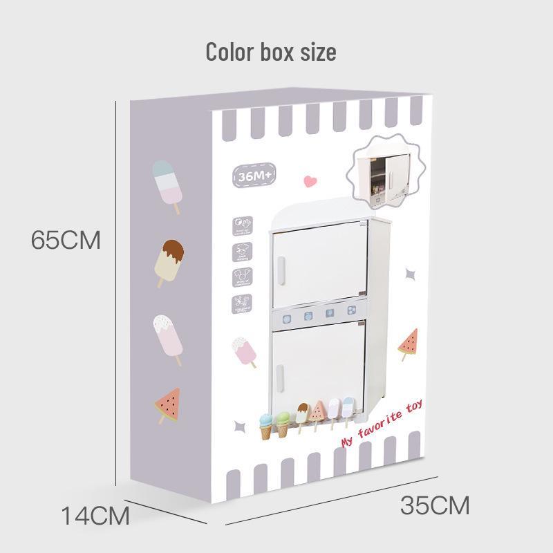 Children's Nordic Style Wooden Play Kitchen Set with Fridge and Oven