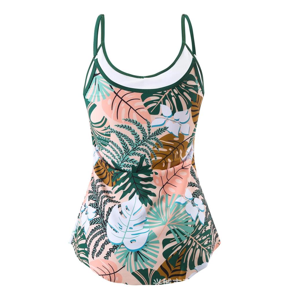 2025 European & American Plus Size Quick-Dry Tankini Swimsuit