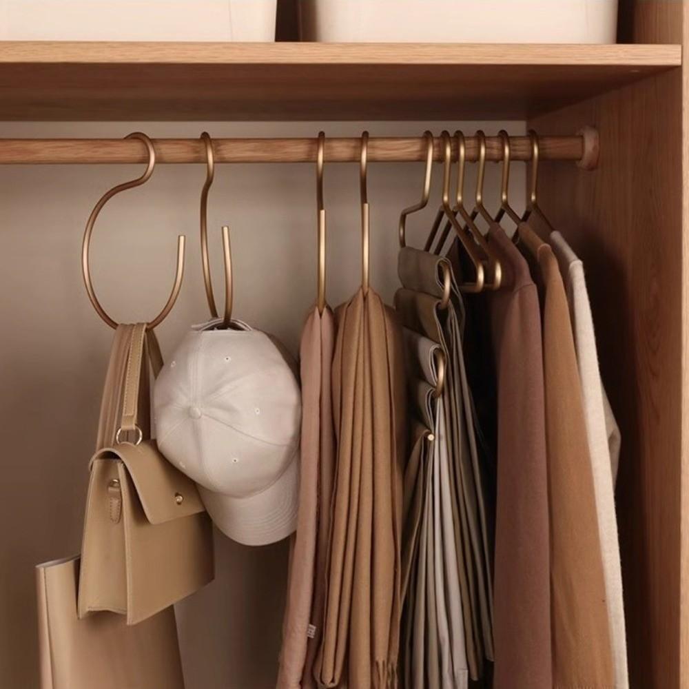 Metal Hanging Hooks Cap Organizer Closet Organizer Hooks S-Shape Hook Wardrobe Accessory