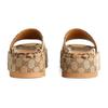 Gucci Женская платформа-сандалия Gg Lame 'Camel Monogram' Женский 623212 UKO00 2580