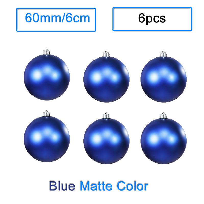 6pcs/Lot 6cm/2.4Inch Christmas Tree Decoration Color Hollow Balls Ornaments Hang Bauble Ball For Home Bar Party Decoration