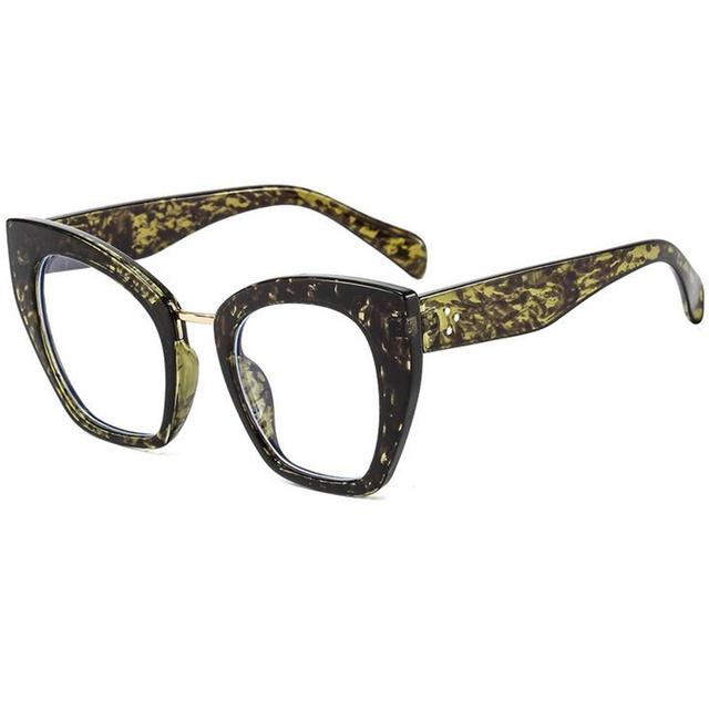 Big Frame Women Anti Blue Rays Prescription Glasses For The Nearsighted Cat Eye Short -Sight Eyewear Diopter 0 -0 .5 -0 .75 To -6 .0