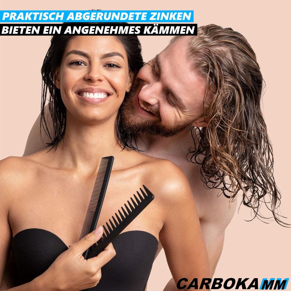 CARBOKAMM Углеродная расческа Расческа для волос Парикмахерские расчески Профессиональные расчески для укладки волос [Набор из 10 штук]