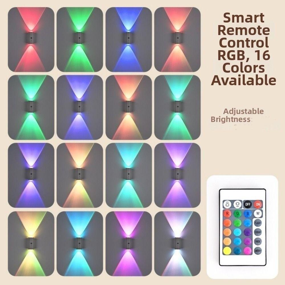 16 Colors Adjustable Motion Sensor Wall Lamp Magnetic Infrared Sensing Rechargeable Night Light Dual Head Design