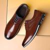 Retro Men Business Shoes Brand Leather Shoes Fashion Casual Shoes for Men Office Brown Breathable Loafers Comfortable Men'shoes