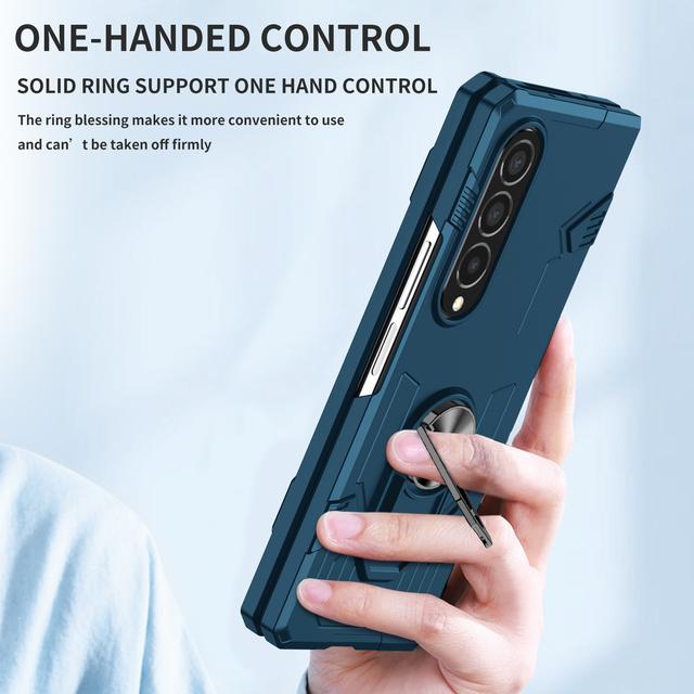 Складной дизайн Жесткий чехол для мобильного телефона Samsung Galaxy Z Fold 4 Fold4 5g Fold 3 2 Fold3 Fold2 Портативный чехол на палец