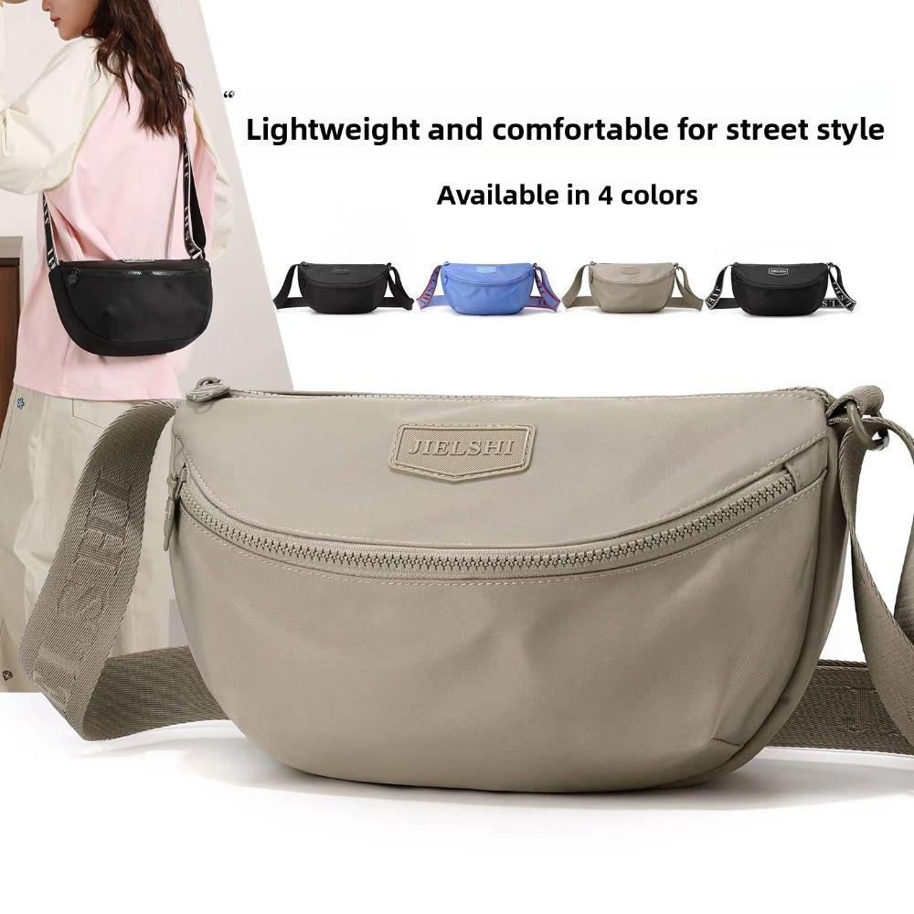 Nylon Crossbody Bag Ultra Lightweight Simple Design Single Shoulder Bag Large Capacity Small Backpack Outdoor Activities