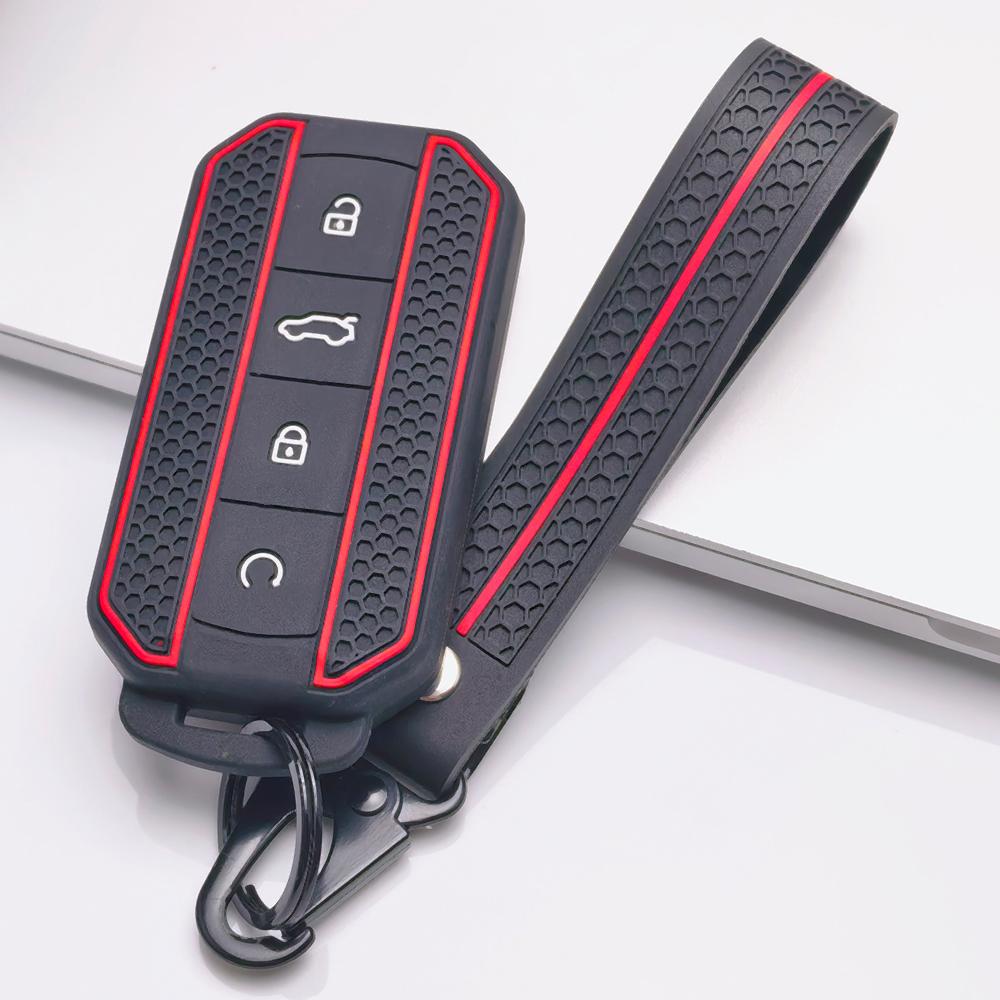 Чехол для брелока Chery Tiggo с брелоком, защита от царапин, ударопрочная защита, мягкая текстура для удобного захвата, отзывчивые кнопки, пылезащитный чехол
