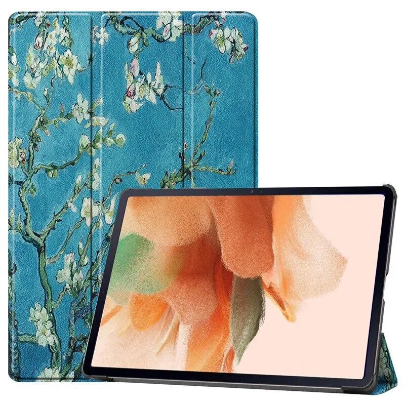 Чехол для планшета Samsung Galaxy Tab S7 FE 12,4 SM-T730, тройной складной Smart Shell для Samsung Tab S7 Plus, чехол Tab S8 S7 11