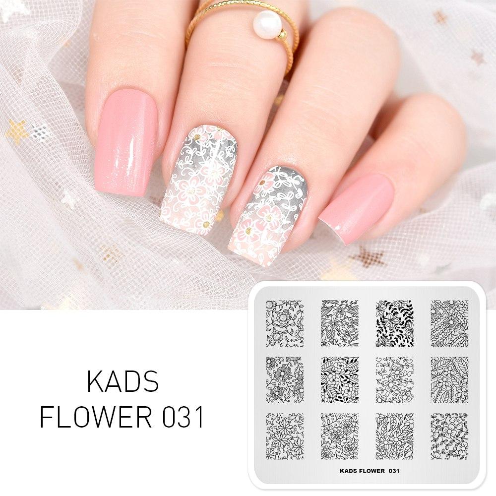 kads 53 Flower Series Nail Stamping Plates DIY Manicure Stamping Plate for Nail Art Template Nail Art Stamp Plates