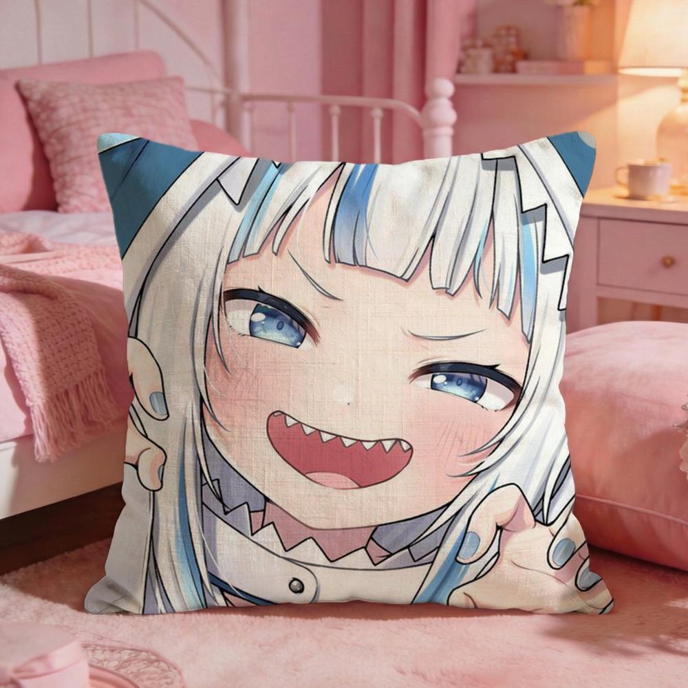 VTuber GGawr Guras Cushion Cover Premium Comfort Reversible Pillow Cove Two in One Design for Any Room Car Interior