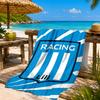 Racing Team Emblem Beach Towel, Quick-drying, Easy to Care for, Suitable for Both Fitness and Beach Vacations,Sports Essential