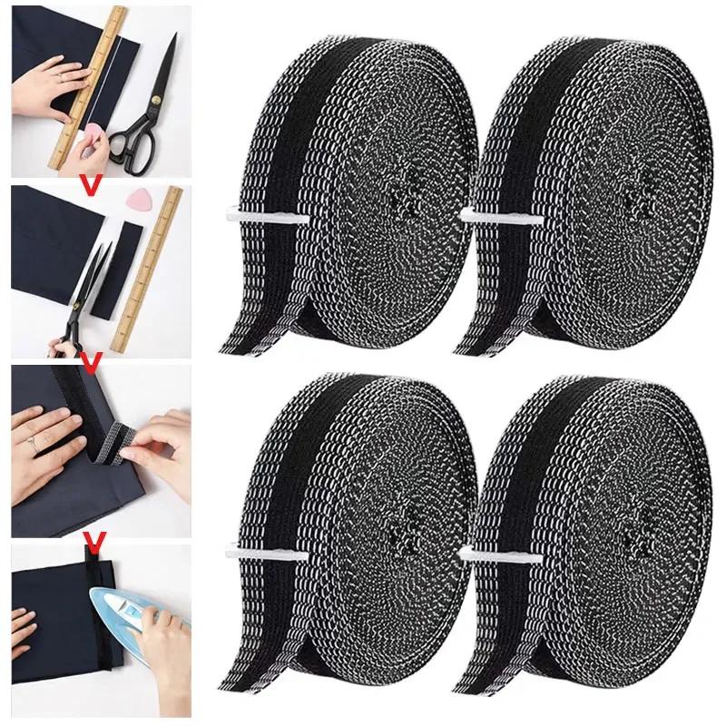 Самоклеящиеся брюки из ткани для самостоятельного шитья, приклеивание утюгом к краям брюк, укорачивание и ремонт брюк для джинсовой одежды и джинсовых брюк