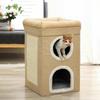 Большой складной домик для кошки: Износостойкое, двухслойное гнездо для питомца с когтеточкой, подходит для всех сезонов