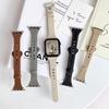 Подходит для Applewatch Apple Watch S9 Ремешок с узором личи Iwatch9876 Поколение Se Кожаный ремешок Женский