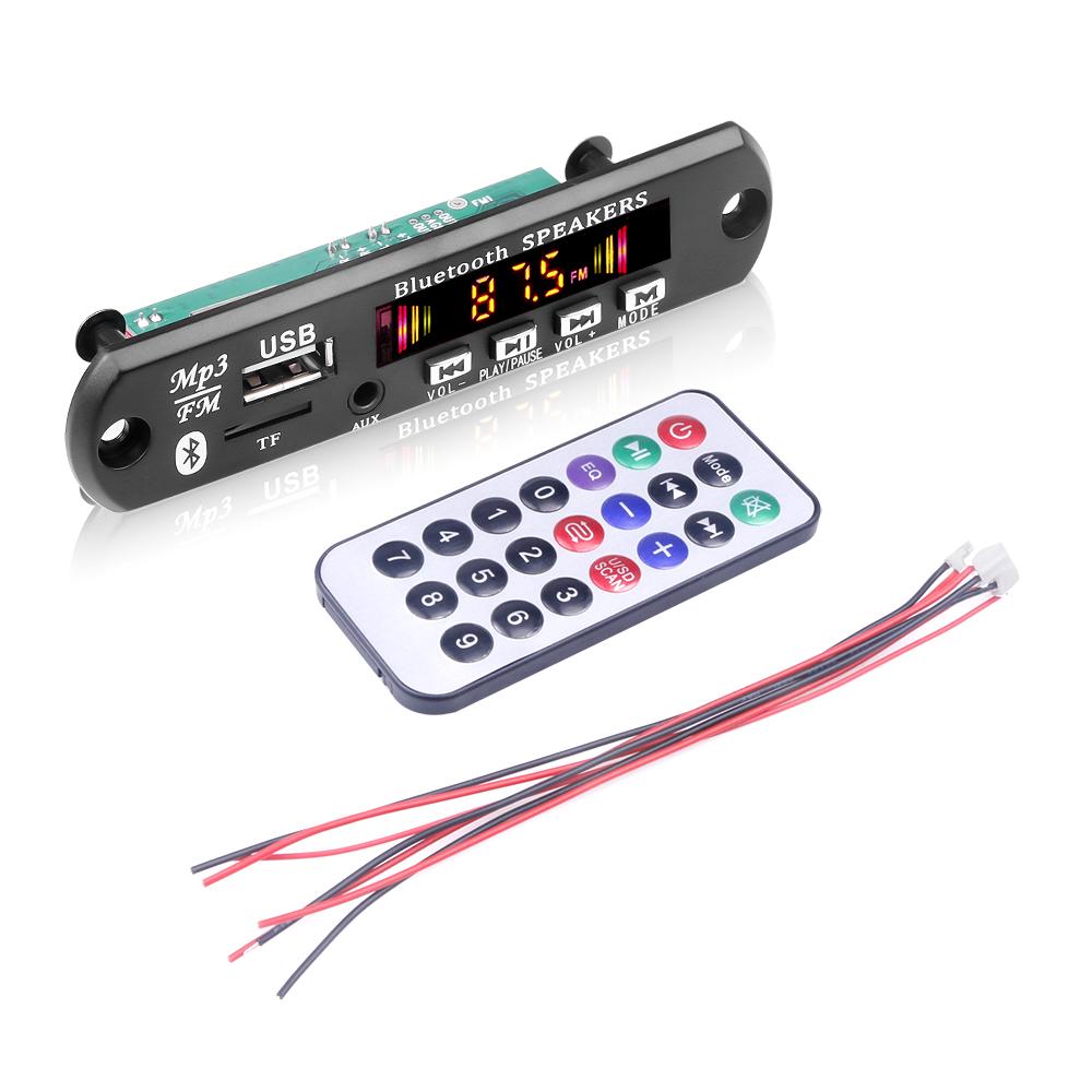 Усилитель громкой связи 50 Вт, плата декодера MP3, цветной экран, DC 12 В, Bluetooth V5.0, автомобильный MP3-плеер, модуль записи USB, FM-радио AUX