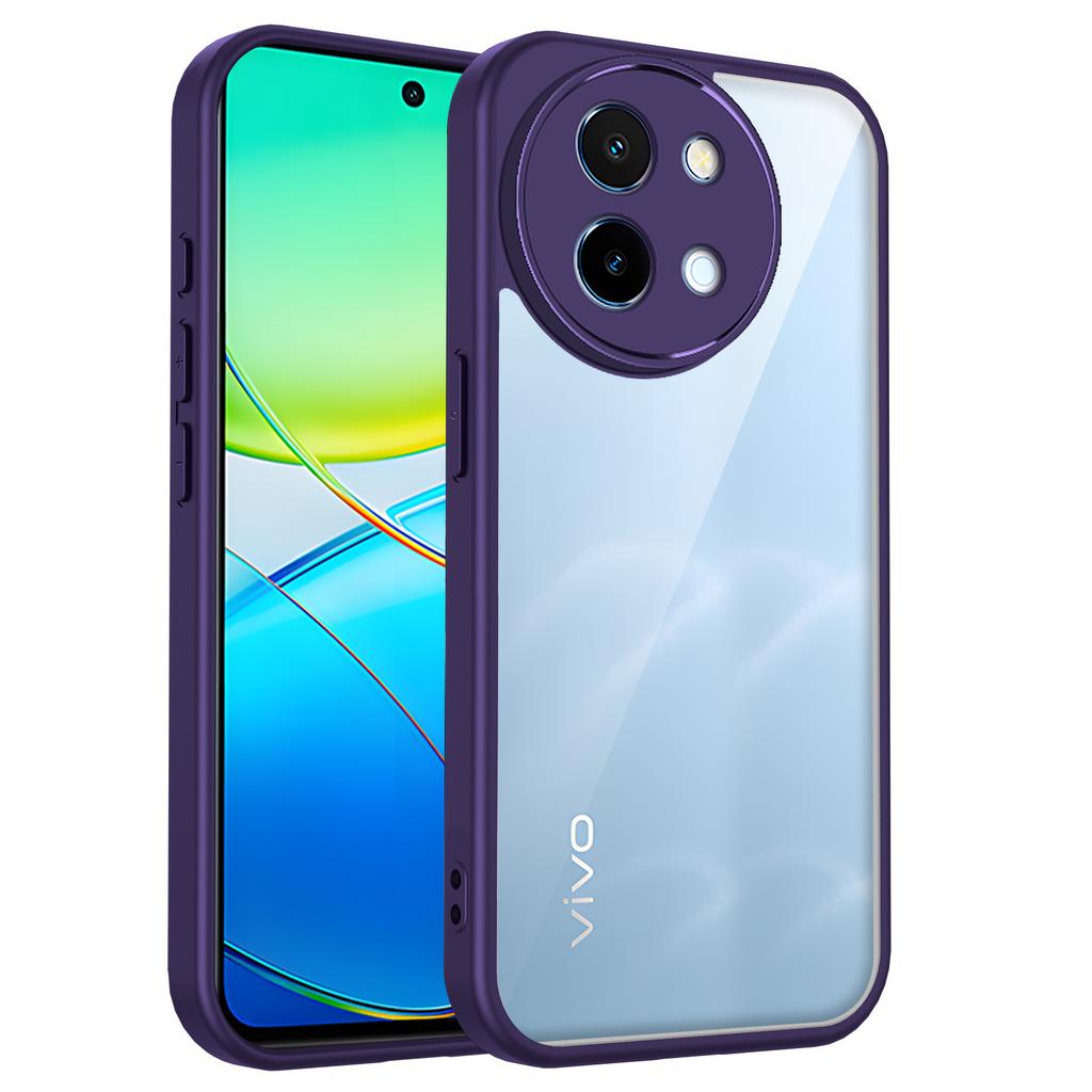 Чехол для Vivo Y38 Чехол для телефона vivo Y58 Чехол Vivo Y38 5G Чехол vivo y38 Силиконовый бампер с воздушной подушкой Прозрачная матовая задняя крышка Жесткий