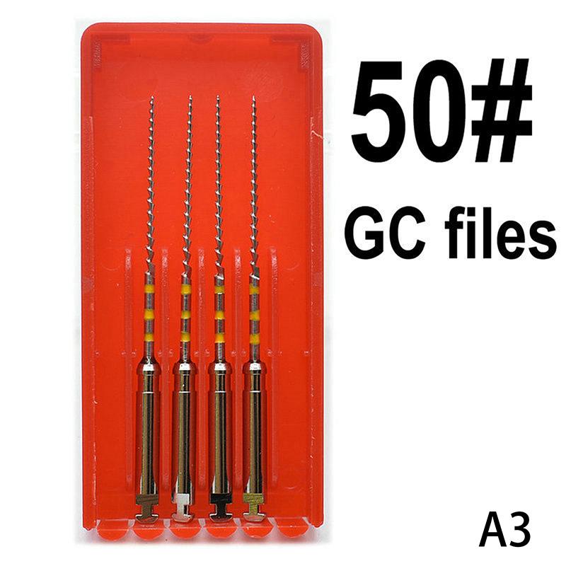4 шт. Стоматологические файлы Gc 25 мм 45-60# Нержавеющая сталь Лечение корневых каналов Эндодонтические инструменты Стоматологические файлы Лаборатория