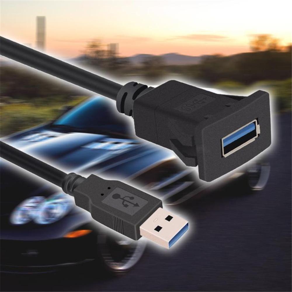 Single Port USB 3.0 Flush/Mount/Socket Flush Mount Exrending Wires Extension Cable Male To female