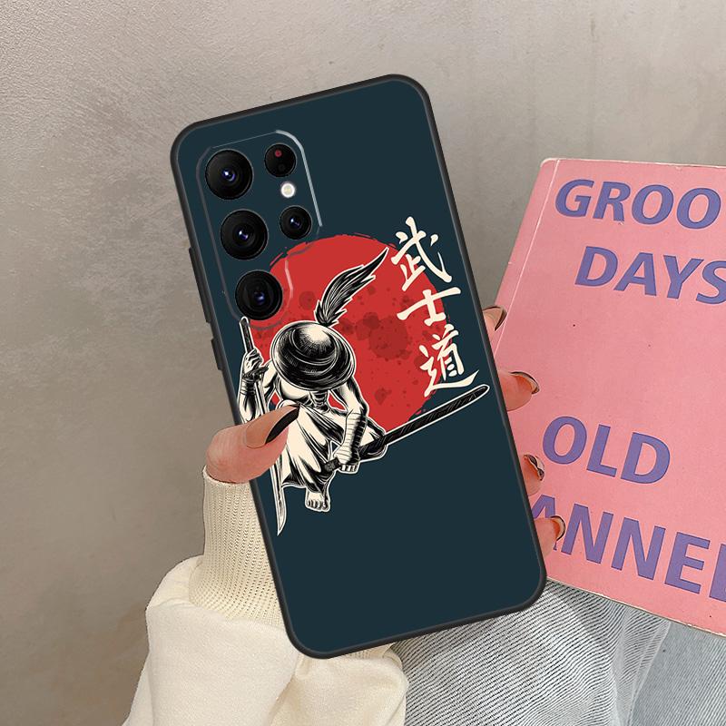 Японский Самурай Воин Чехол Для Samsung Galaxy S24 Ultra S20 S21 S22 S23 S25 Ultra S9 S10 Plus S25 FE Обложка Coque