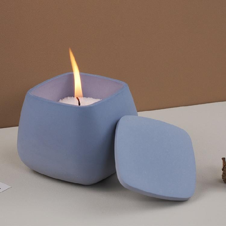 Силиконовые формы для эпоксидной смолы Кубический бетонный горшок Силиконовые формы для эпоксидной смолы Подсвечник Банка для хранения Домашнее украшение