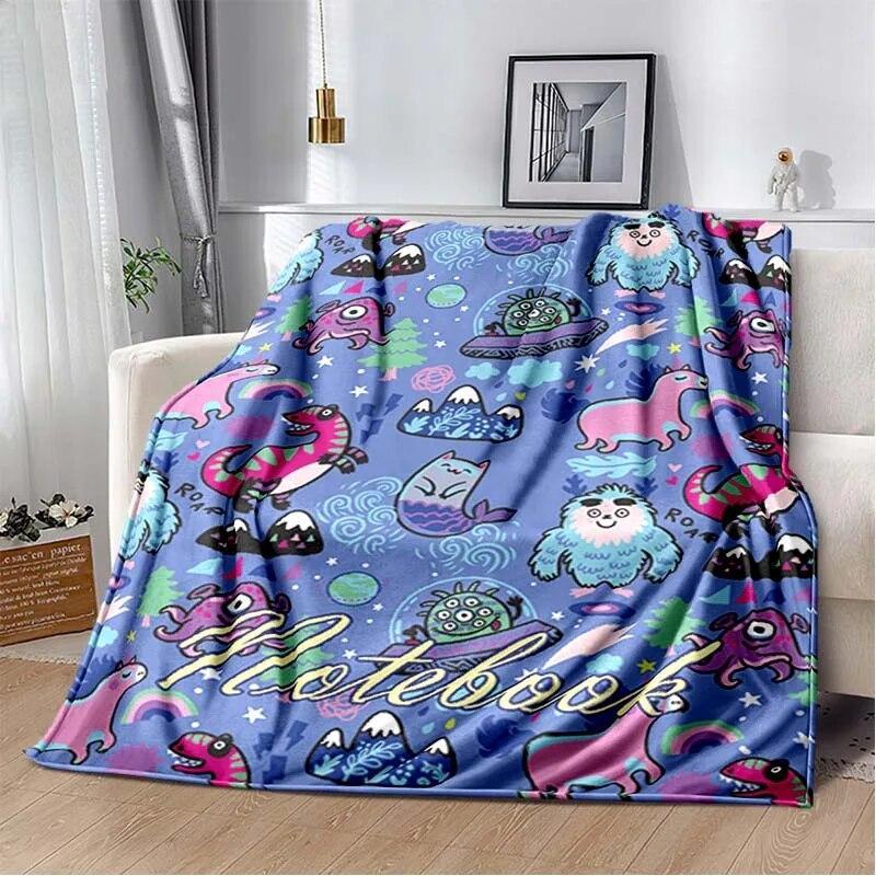 Фланелевое одеяло с 3D принтом космических животных, универсальное праздничное подарочное одеяло, теплые и мягкие одеяла на все сезоны