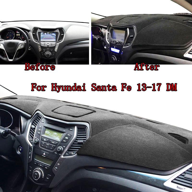 Для Hyundai IX45 Santa Fe Sport 2013-2018 Автомобильный стайлинг Коврик на панель приборов Накладка на панель приборов Коврик Защита от солнца на панель приборов Ковер Коврик Аксессуары