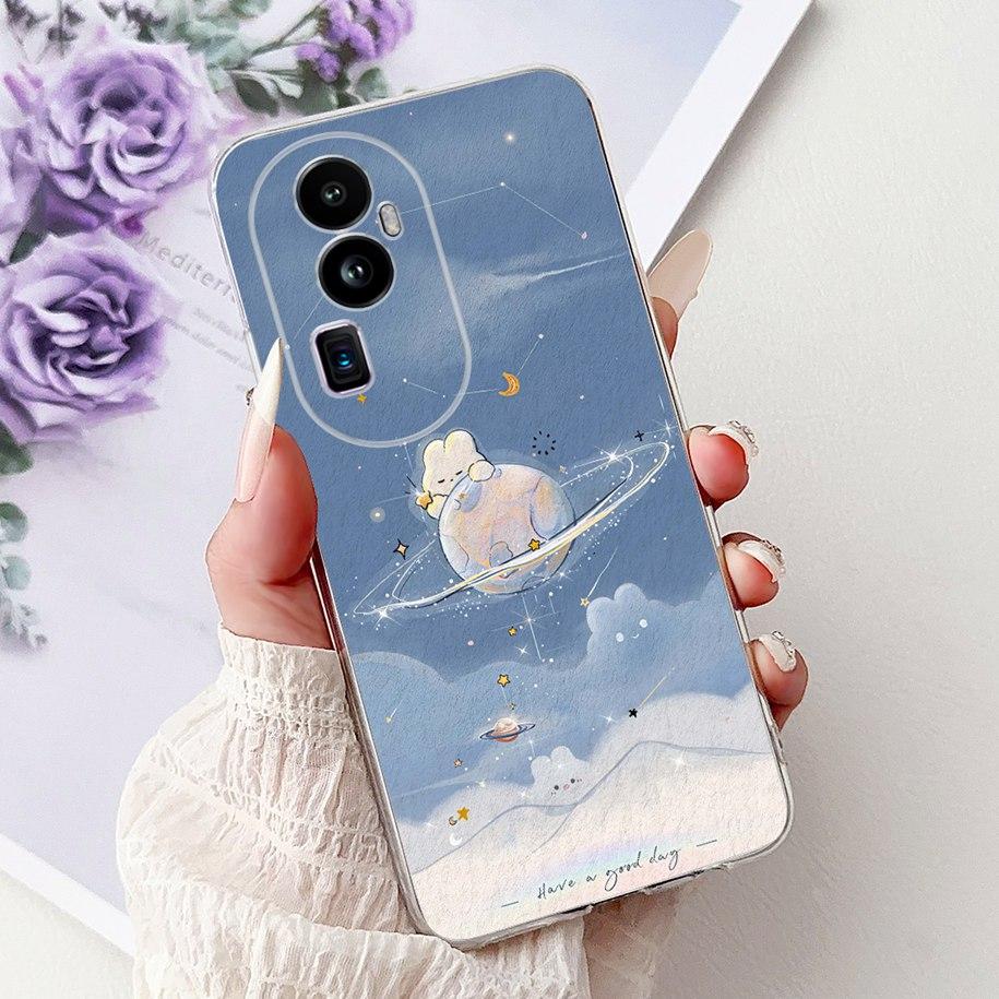 Чехол для OPPO Reno 10 Pro Plus CPH2521 Чехол Популярный Мультяшный Карп-Дракон Мягкий Силикон Funda Для OPPO Reno 10 Pro Reno10 5G Capa