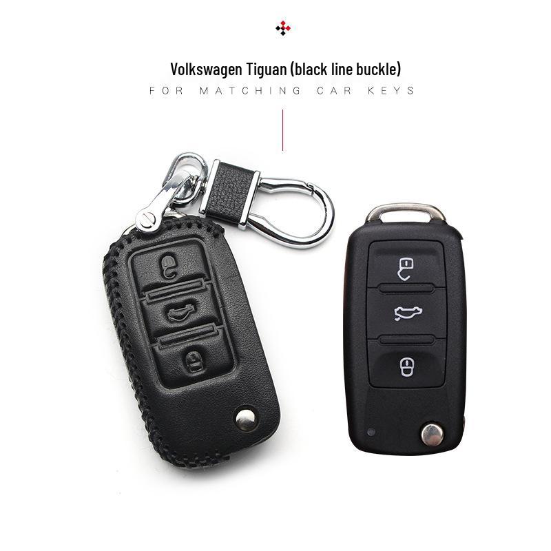 Чехол для ключа Volkswagen для New Magotan, Golf, B8, Passat, Tiguan, Lavida, Bora - Натуральная кожа