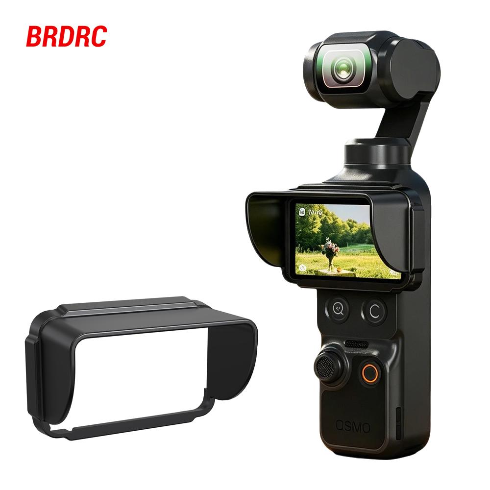BRDRC Козырек от солнца для экрана для DJI Osmo Pocket 4 4P 3 Аксессуары Козырек Защитный козырек от солнца для экрана Защита от бликов на открытом воздухе
