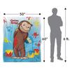 Curious George Silky Paint Supersoft Blanket