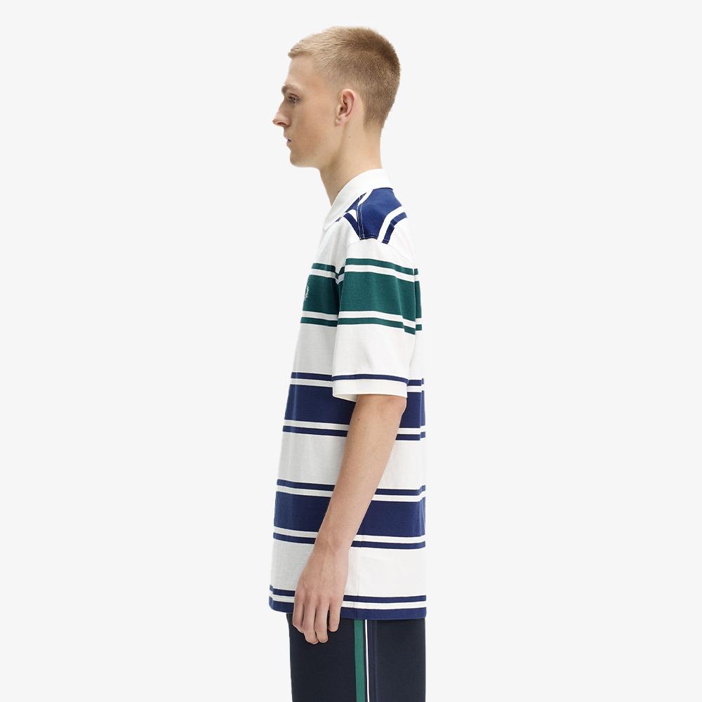 Fred Perry [Спорт] Свободная полосатая рубашка-поло - Снежно-белый Afpm2612466-129