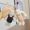 Charming Animal Plush Keychain Featuring A Large Eared Bunny In Soft Colors Kids For