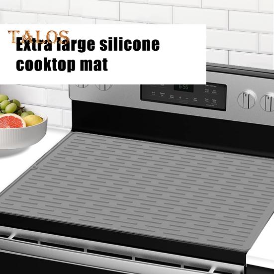 Силиконовый коврик для плиты со стеклянной поверхностью, антиожоговый термостойкий кухонный коврик для сушки, защитный коврик для стеклянной варочной поверхности, очень большой защитный коврик для плиты