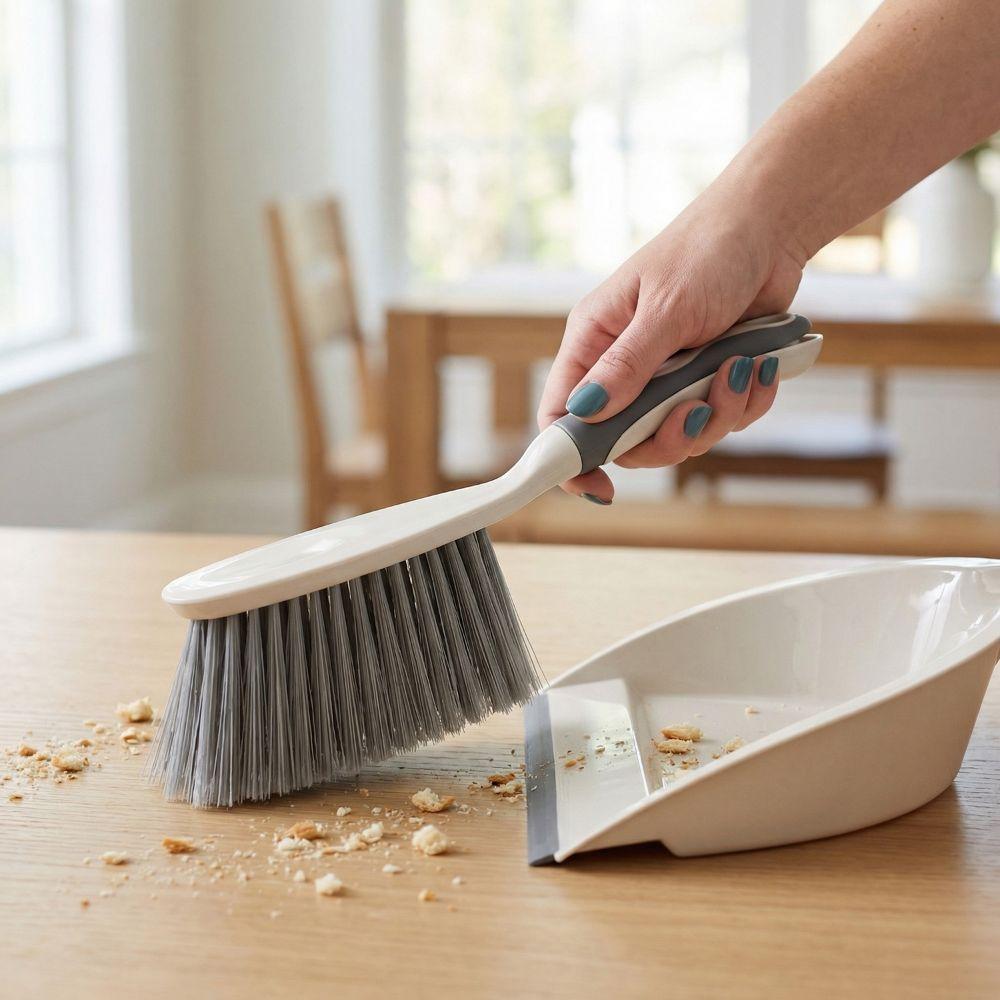 Handheld Mini Dustpan and Brush Set Flexible Handheld Sweeping Brush  Keyboard Cleaning