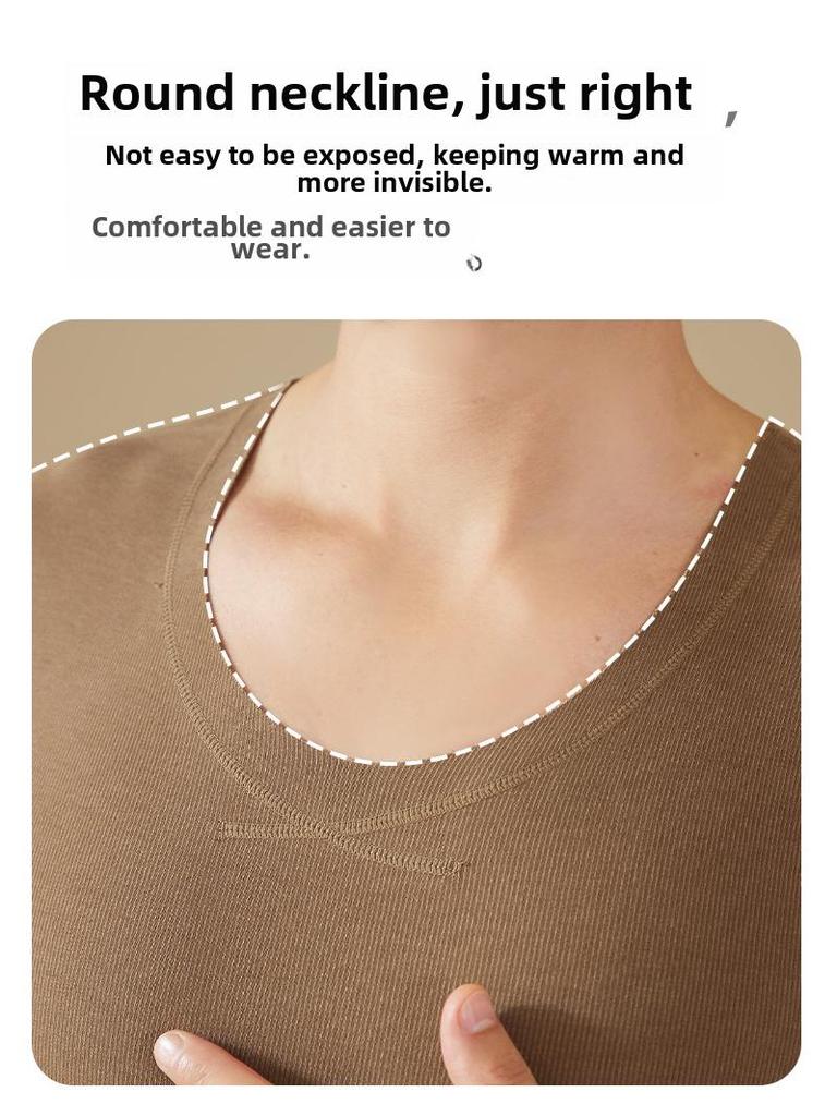 Мужской бесшовный бархатный термобелье: Самонагревающийся, плюс бархат, осенний комплект