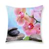 Цветная квадратная наволочка из полиэстера с цветком орхидеи из персиковой кожи, наволочка на скрытой молнии, 45x45 см, домашний декор для гостиной