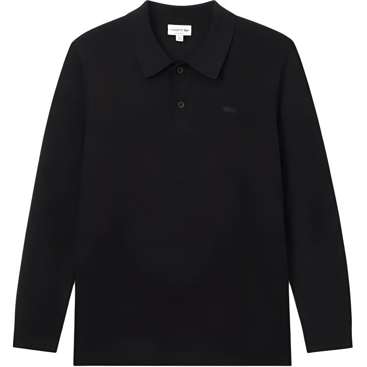 LACOSTE Knitwear Men's Black Lapel Moderate Other AH0676-031