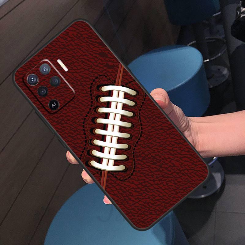 American football player sport Case For Oppo A18 A38 A58 A78 A98 A60 A80 A40 A96 A76 A16 A94 A74 A54 A15 A17 A57 A77 A5 Pro