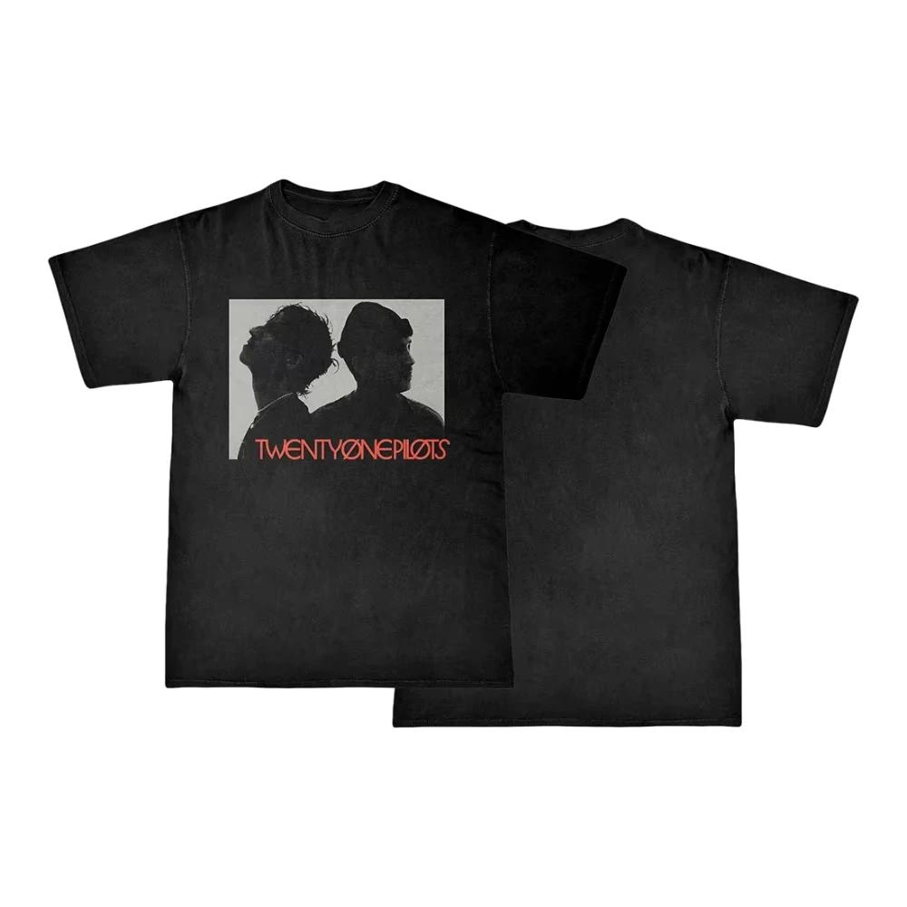 Vintage Casual T-Shirt Twenty One Pilots Band Women's Men Short Sleeve Oversized Rapper Hip Hop Punk Street Harajuku Cotton Tees