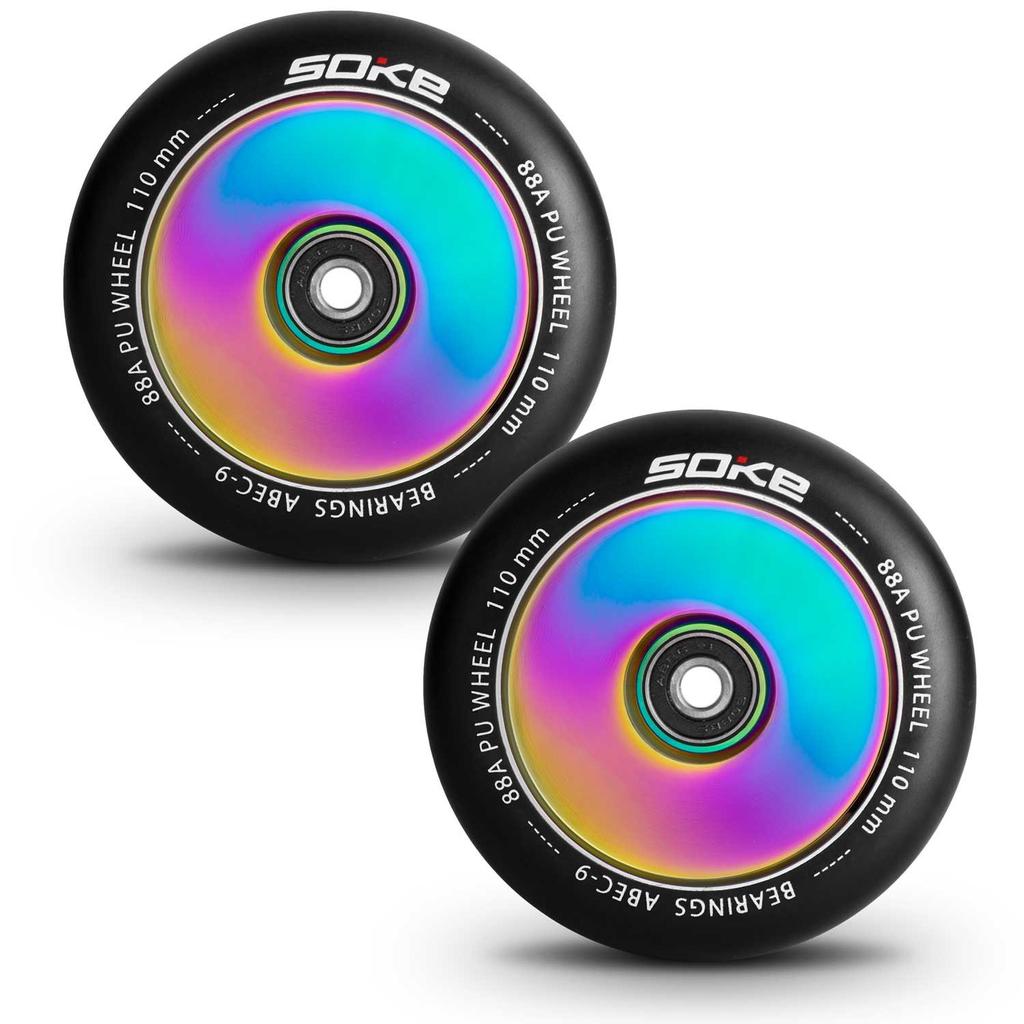 110 Mm Full Rainbow Scooter Wheels 2 Pcs