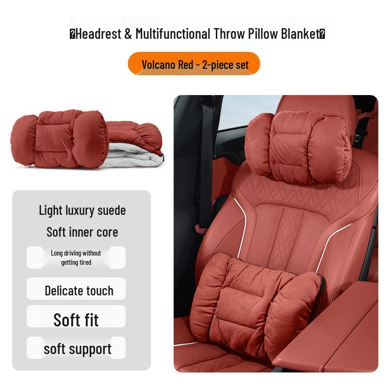 Zeekr 7X/009/007/007GT/MIX Plush Headrest Lumbar Pillow Blanket Combo