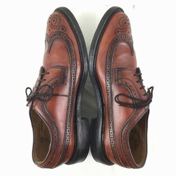 Винтажные туфли Johnston & Murphy Long Wingtip для бизнеса, сделано в США, коричневые, размер 9.5D 27.0-27.5, мужские(ИСПОЛЬЗОВАЛ)