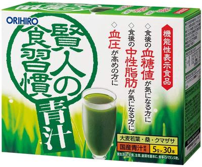 Зеленый сок Orihiro Eating Habits, набор из 30 бутылок x 6 шт. Kento's