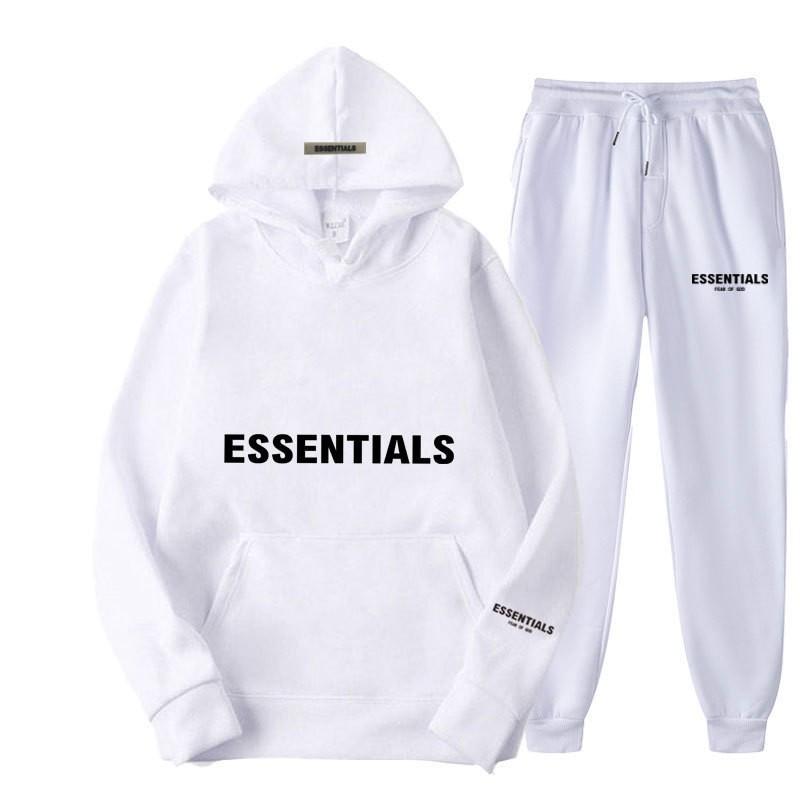 FEAR OF GOD ESSENTIALS Женский спортивный костюм Худи Брюки-джоггеры Подростковые Девочки Повседневный Хип-хоп Уличная одежда