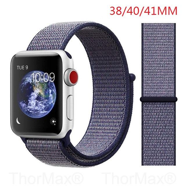Nylon Band For Apple Watch Series Watch 9 8 / Ultra 2 7 6 SE 5/4/2/1 38 42MM Replacement Strap Loop for Iwatch Series 3 40/41/44 /45MM/49MM