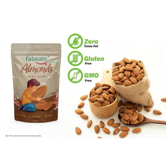 Fabeato Premium Сухофрукты и орехи Комбо (4 х 200 г) Миндаль, кешью, ядра грецкого ореха, черный изюм без косточек, 800 грамм