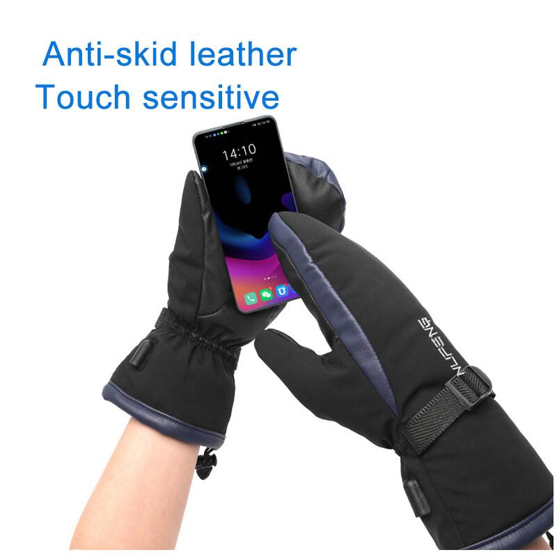 Электрические термоперчатки для лыж Перезаряжаемые перчатки для сноуборда с подогревом Зимние теплые перчатки для езды на велосипеде, мотоцикле, электровелосипеде