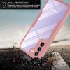 For Samsung Galaxy S23 Acrylic+TPU Clear Phone Case Camera Lens Protection Phone Cover with PET Screen Film