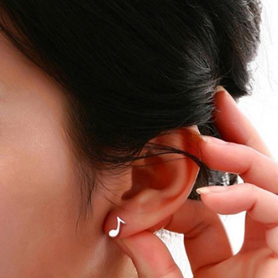 Женские крошечные асимметрические музыкальные ноты серьги-гвоздики ювелирные изделия подвески подарок ADM
